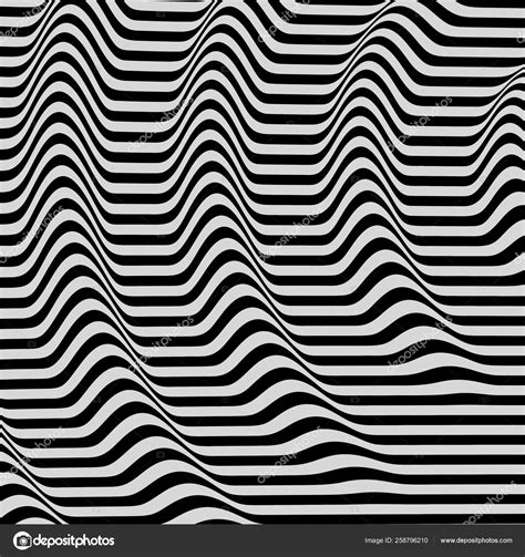 3d Wavy Background Dynamic Effect Black And White Design Pattern