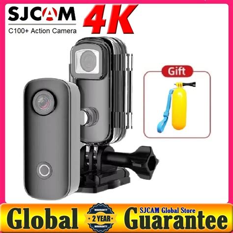 Sjcam 4k Action Camera C100 Plus Mini Thumb Camera 4k30fps H265 12mp 2