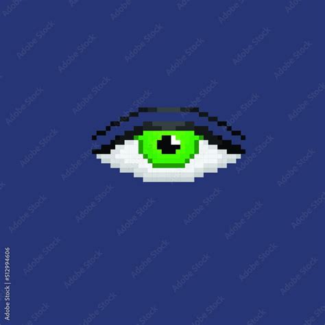 one eye sign in pixel art style Stock Vector | Pixel art, Art style, Art