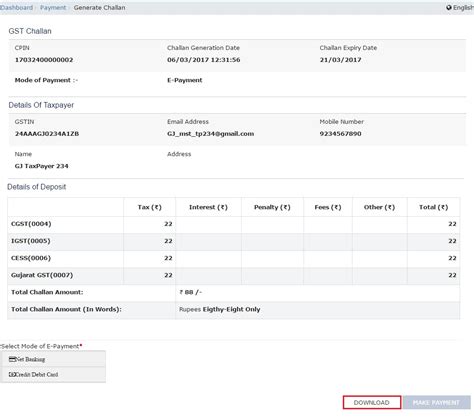 HOW TO GENERATE GST CHALLAN PRE LOGIN AFTER LOGIN SIMPLE TAX INDIA