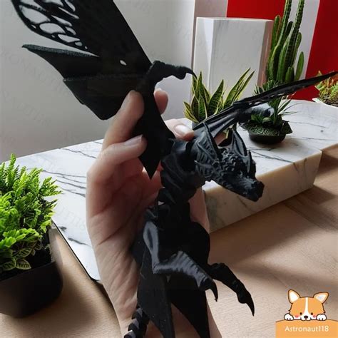 3d Printed Dragon Flexible Wings Etsy
