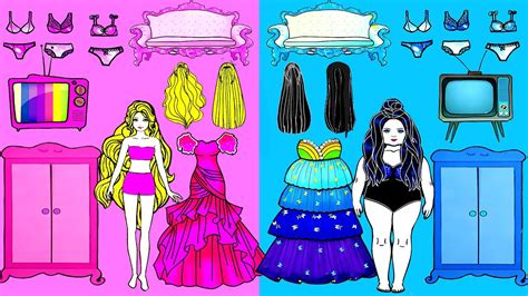 Paper Dolls Dress Up Transformation Makeup Beauty Dresses Handmade