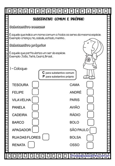 ADOLETÁ DO ABC Atividades substantivo próprio e comum