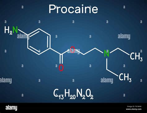 Procaine Molecule Is A Local Anesthetic Drug Structural Chemical