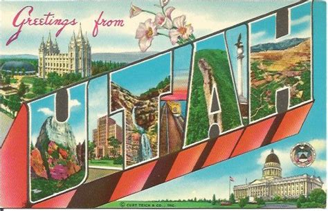 Greetings From Utah Large Letter Vintage By Postcardsintheattic Photo