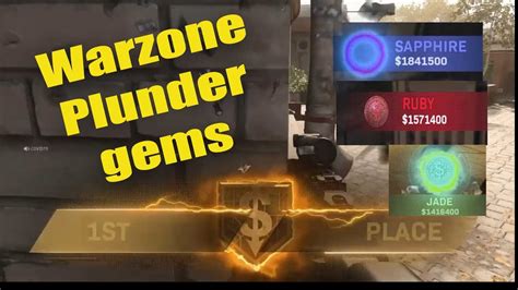 Warzone Plunder Gems Sapphire Ruby Jade Call Of Duty Modern Warfare