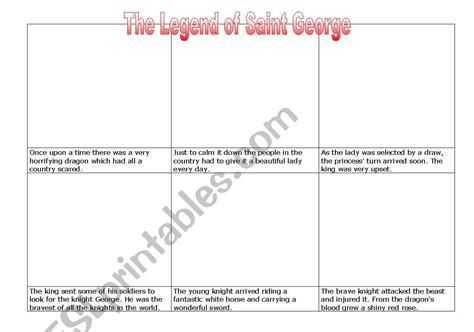 Saint George And The Dragon ESL Worksheet By Turped