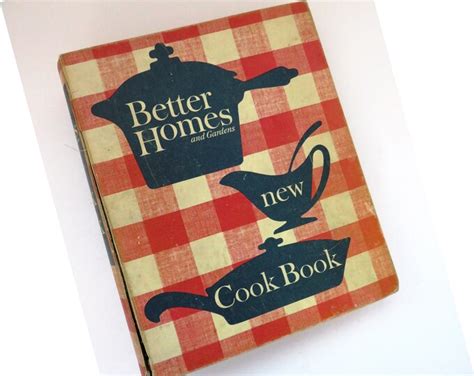 1965 Better Homes And Gardens New Cookbook 5 Ring Binder Red White Check Cook Book Meal Recipes