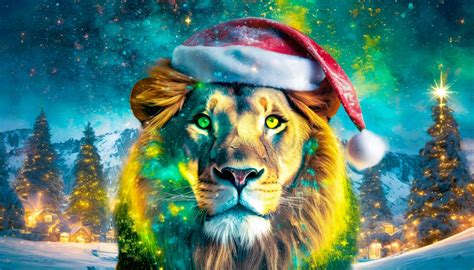 Lion Christmas Free Stock Photo Public Domain Pictures