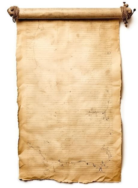 Premium Photo Antique Parchment Isolated On White