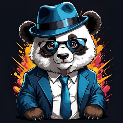 La Mascotte Du Gangster Panda Est Le Logo De L Esport Photo Premium