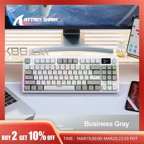 K Teclado Mec Nico Hot Swappable Sem Fio Bluetooth G Tela De Exibi O