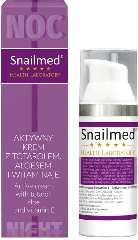 Snailmed Krem na noc do skóry wrażliwej 30ml Sklep EMPIK