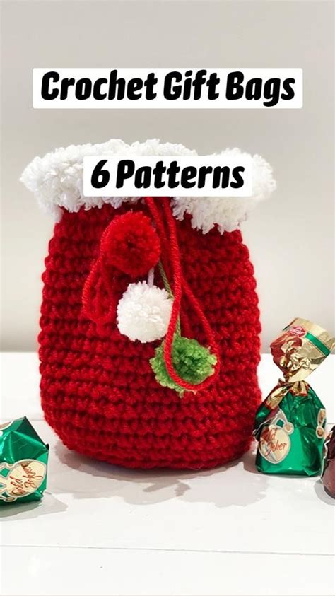 6 Free Crochet Gift Bag Patterns For Christmas Crochet Gifts