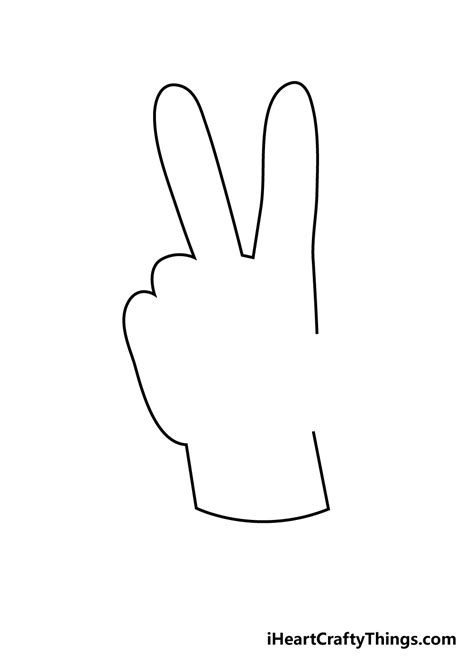 Peace Sign Drawing - How To Draw A Peace Sign Step By Step