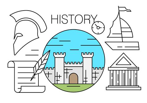 Linear Icons About History 147973 Vector Art at Vecteezy