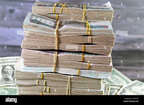 Stacks Of Egypt Money Banknote Bills Egp Le Thousands Of Pounds