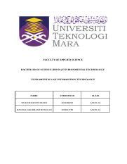 Assignment Pair Docx Faculty Of Applied Science Bachelor Of