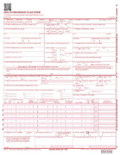 Fillable Form Owcp Health Insurance Claim Form Printable Pdf