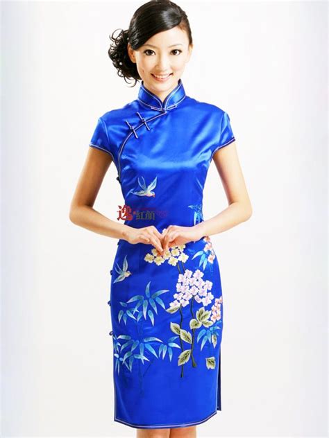 blue chinese dress - Dress Yp