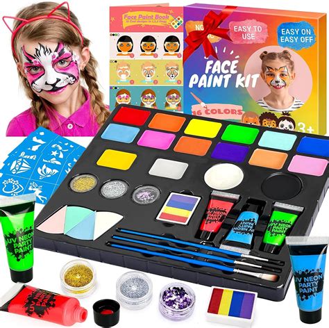 Lubibi Face Paint Kit For Kids Adults 23 Colors Professional Non Toxic