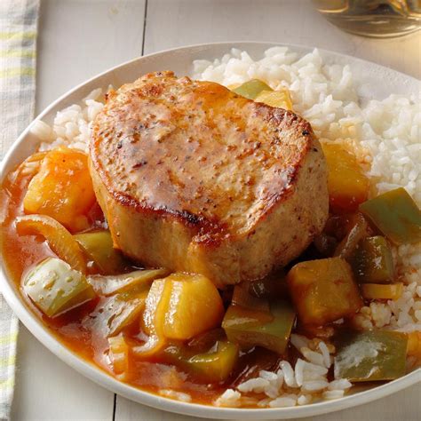 Hawaiian Pork Chops In The Skillet