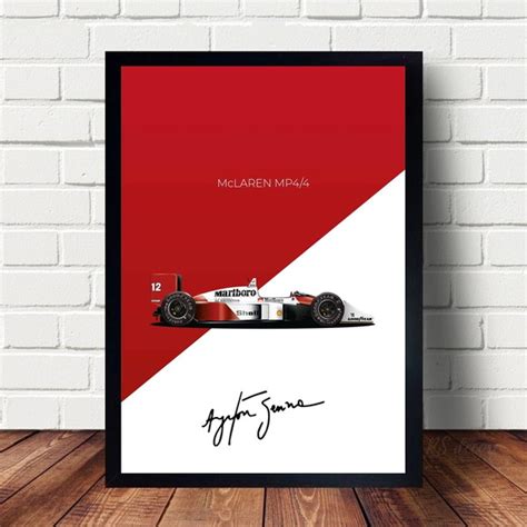 Quadro Poster Carro De Corrida Mclaren Do Ayrton Senna Elo7