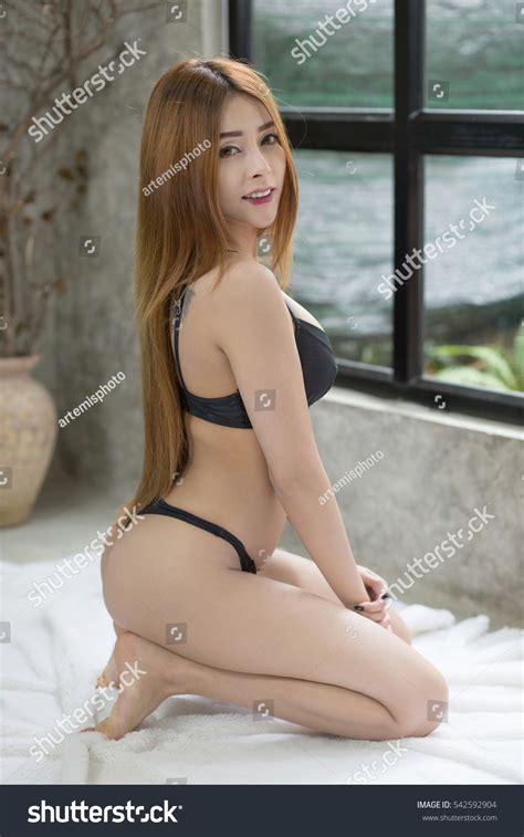 Portrait Sexy Asian Woman Lingerie Posing Stock Photo Shutterstock
