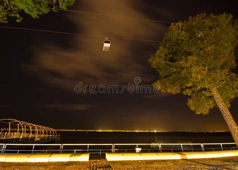 Cable car at night stock photo. Image of portuguese, architecture ...