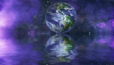 Premium Photo Planet In Space Reflected In Water Beautiful Unusual