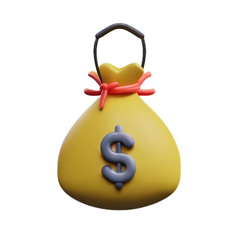 Money Bag 3d Rendering Icon Illustration 28574301 Png