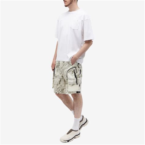 A Cold Wall Men S Overset Tech Shorts In Marble Print A Cold Wall