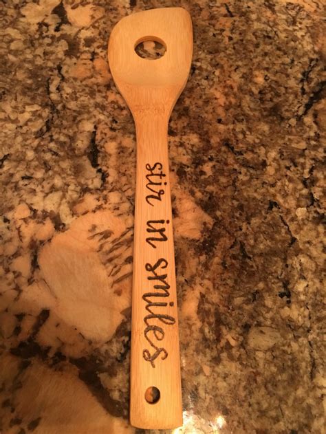 Wood Burned Wooden Spoon Set Etsy