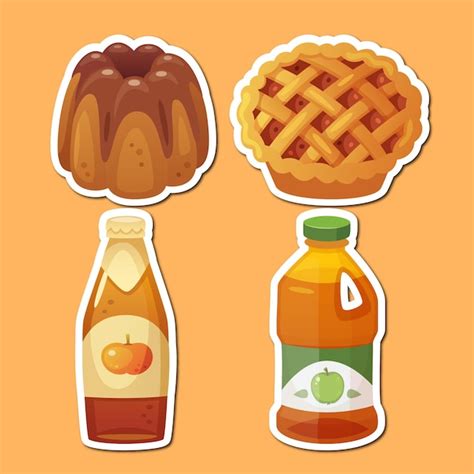 Premium Vector Premium Vector Of Fast Foods Sticker Set Tasty Foods