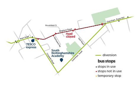 Trent Barton Mainline Diversion Due To Roadworks In Radcliffe On Trent