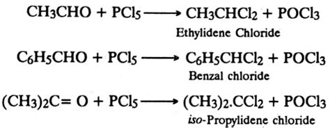 Reaction with phosphorus pentachloride. - Sarthaks eConnect | Largest ...