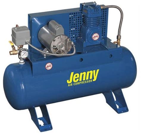 Jenny Compressors F12a 17 1151 12 Hp 17 Gallon Tank 1 Phase 115 Volt Horizontal Electric