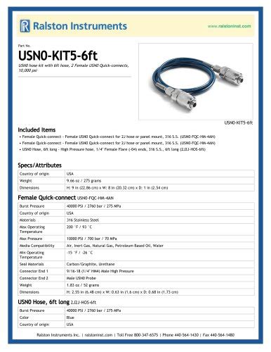 FIELDLAB HYDROSTATIC TEST KITS Ralston PDF Catalogs Technical