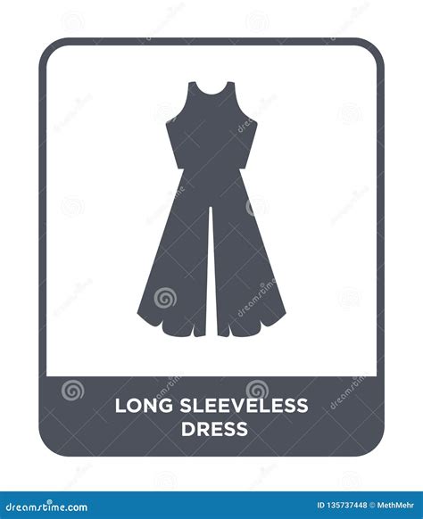 Long Sleeveless Dress Icon In Trendy Design Style Long Sleeveless