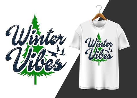 Premium Vector Winter Vibes Trendy T Shirt Design