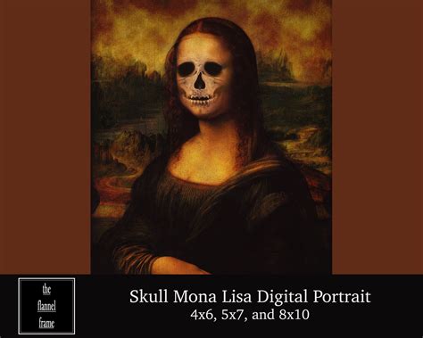 Mona Lisa Skull Portrait Halloween Photograph Download Printable Photo ...