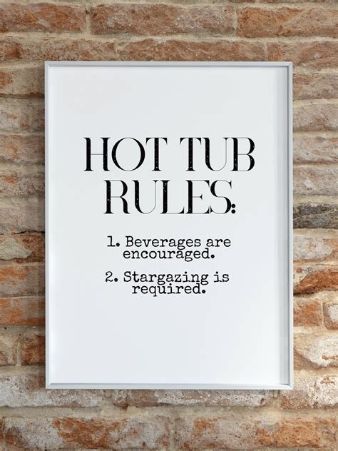 Hot Tub Sign, Hot Tub Rules Sign, Hot Tub Sign Printable, Instant ...