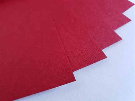 Red Cardstock 80 Textured Cardstock Pack Of 25 Sheets Scrapbooking