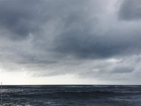 "Dark Storm Clouds Over Pacific Ocean, North Shore, Oahu, Hawaii" by ...