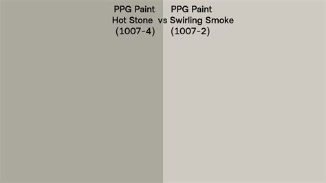 PPG Paint Hot Stone Vs Swirling Smoke Side By Side Comparison