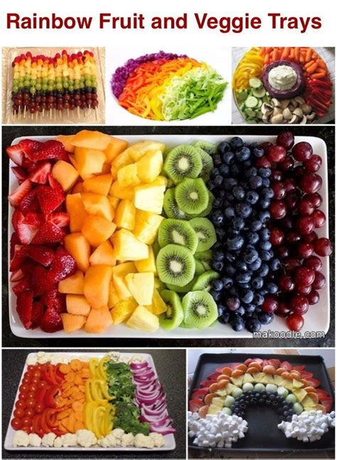 Rainbow Fruit And Veggie Trays Regenbogen Obst Regenbogen Essen