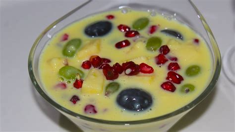 Fruit Custard Recipe Quick And Easy Dessert How To Make Fruit Custard