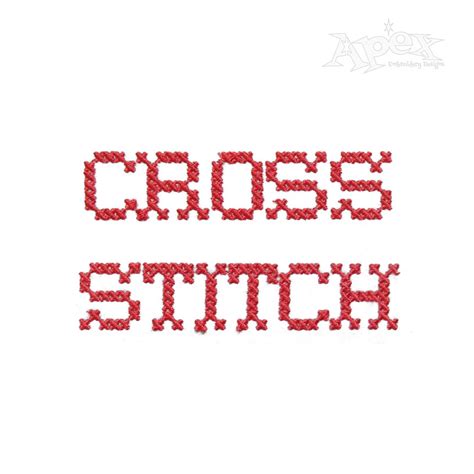 Cross Stitch Style 2 Machine Embroidery Font by Apex