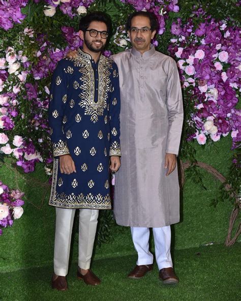 Shiv Sena Supremo Uddhav Thackeray With His Son Aditya Thackeray At