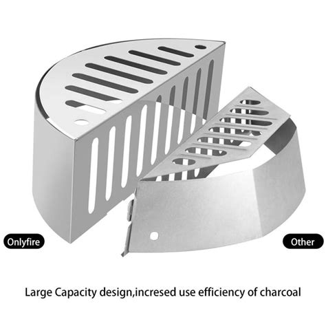 Onlyfire Stainless Steel Contoured Charcoal Basket Holders Fits For Ke Onlyfire